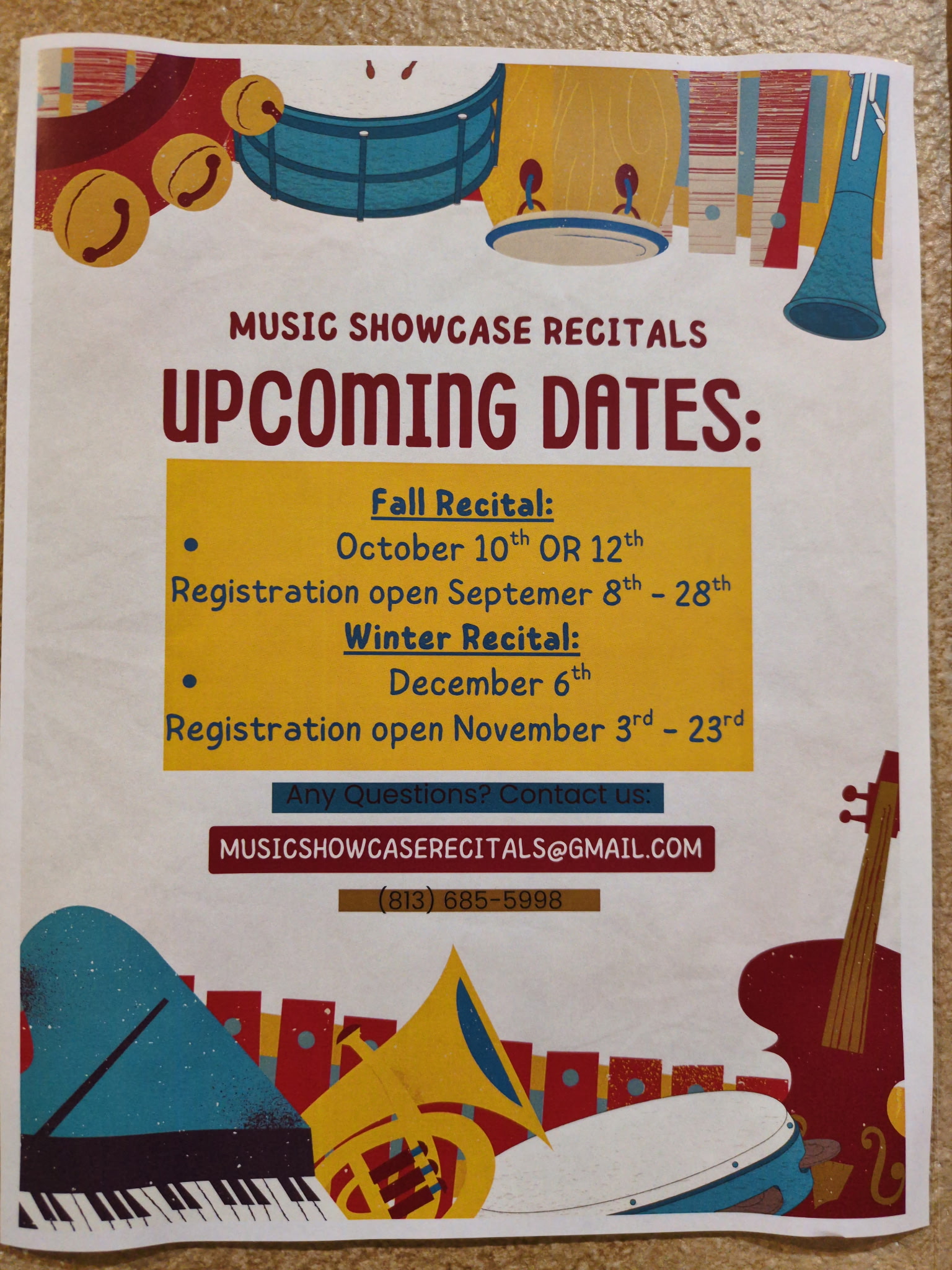 2025 Fall & Winter Recitals